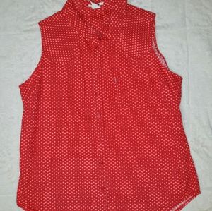 Sleeveless Levi's button up blouse